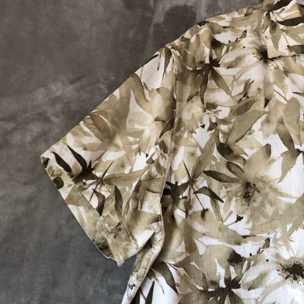 Casual Button Down Men Shirt Size XL Linen Blend Travel Summer - Picture 3 of 12